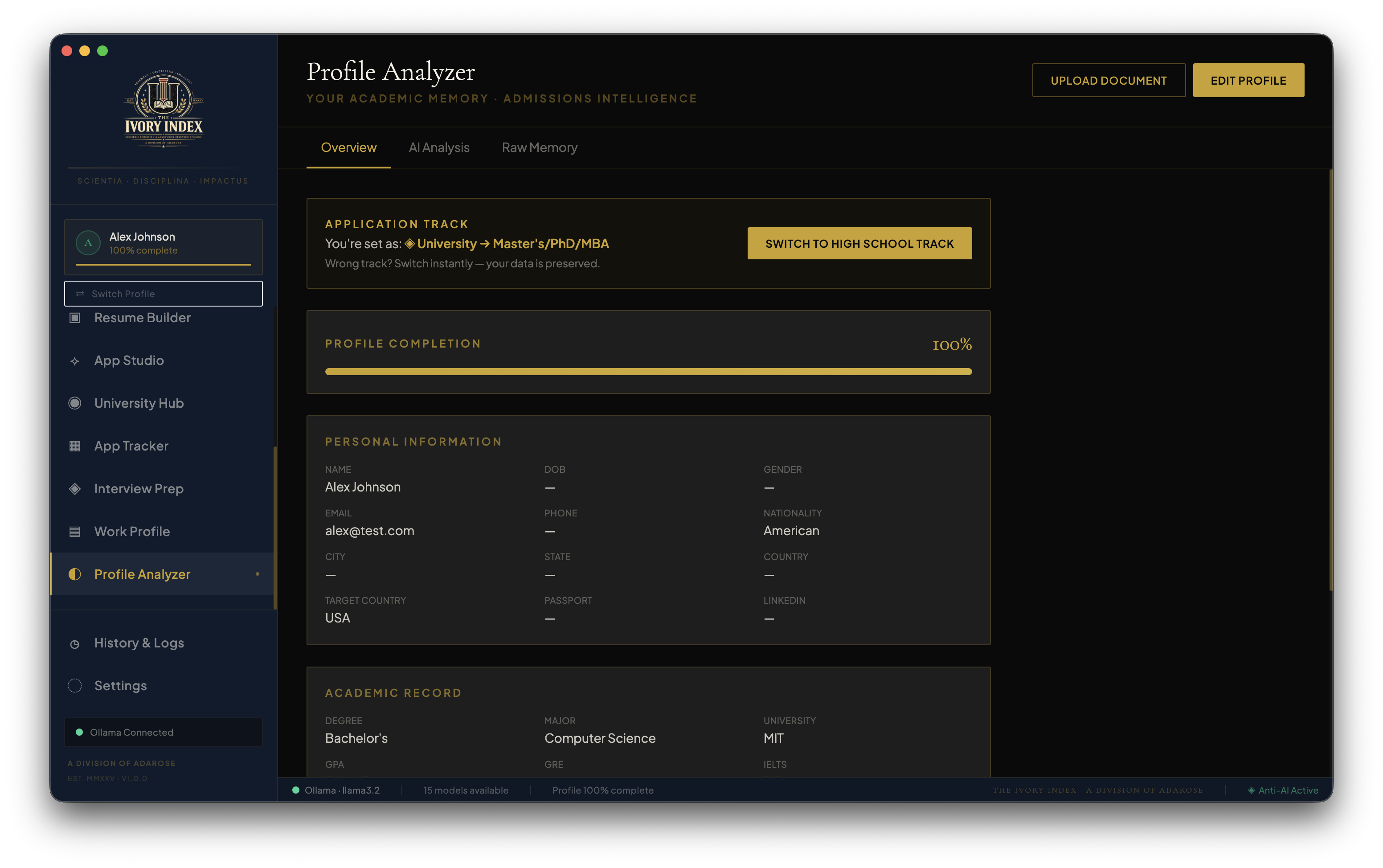 Profile Overview